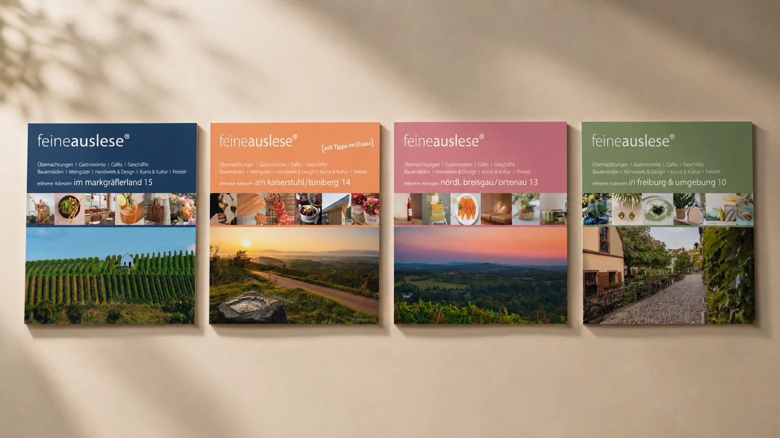 Die feineauslese-Magazine der vier Regionen